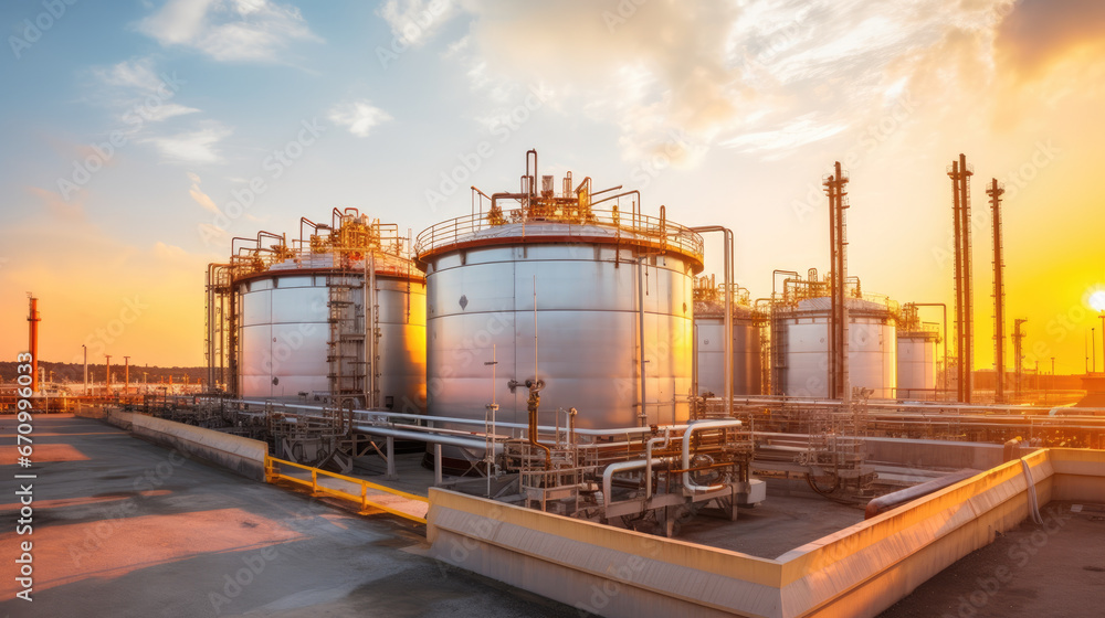 Obraz premium Storage tank at industrial plant