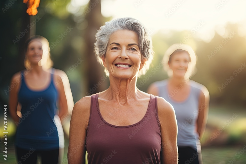 Active graceful Senior Women and Man friend Practicing Yoga in house Stretching muscle health, workout, and training with the retirement community