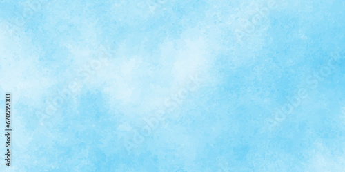 Light sky blue shades frame illustration. Grunge aquarelle painted paper textured canvas for vintage design,card, template. Wet ink effect turquoise shades grunge watercolor background, © Md sagor