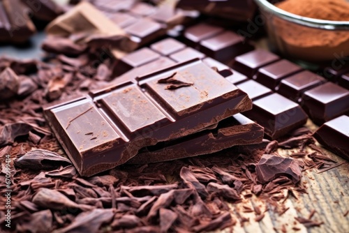 close-up of a semi-finished vegan chocolate bar