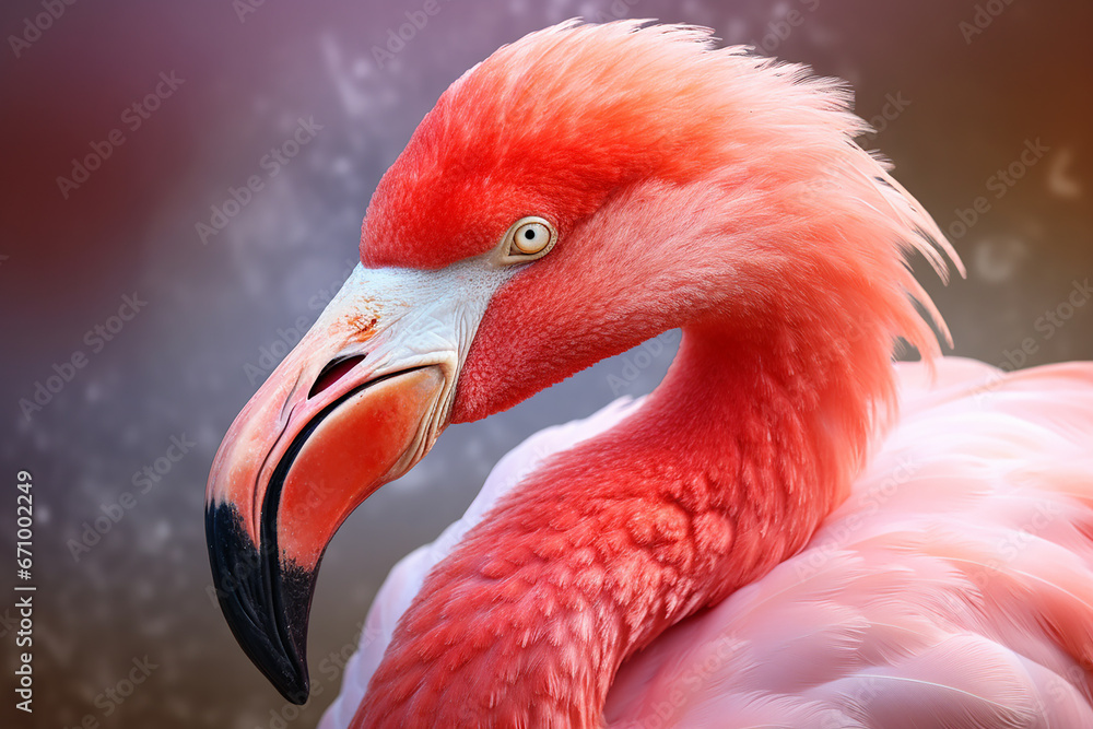 Fototapeta premium close up of a flamingo