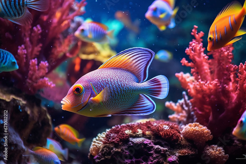 Colorful fish in the sea