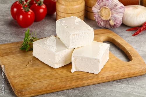 Greek traditional organic feta cheese