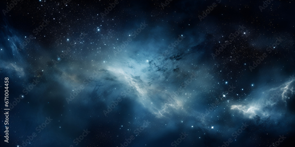 Fototapeta premium A digital painting of a galaxy with stars and galaxy in the background Colonizing the Cosmos Futuristic Space Colony Design on a Distant World Generative AI