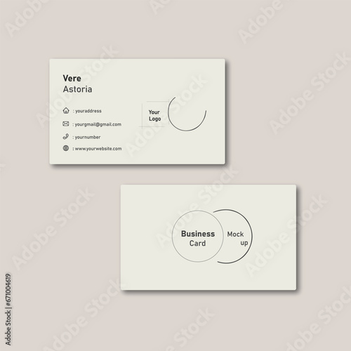 Circle Business Card Without Pattern