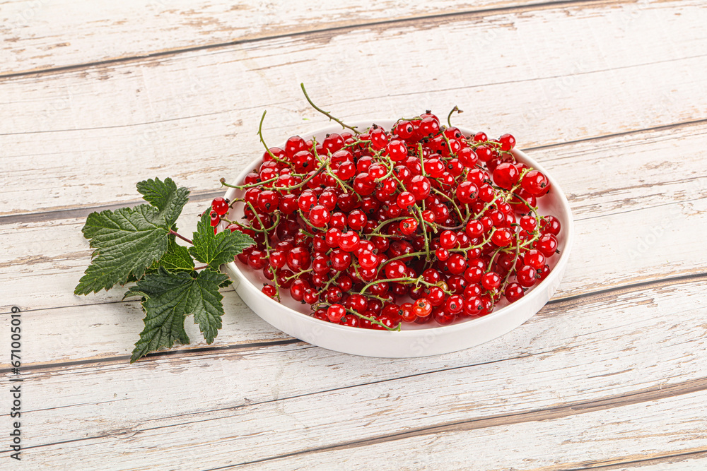 Sweet ripe red currant berries