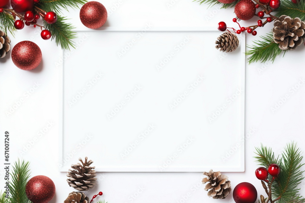 Obraz premium christmas decor with blank background