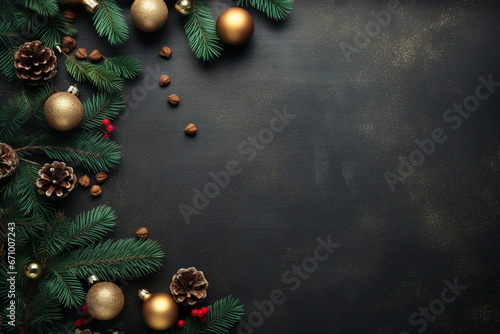 christmas decor with blank background