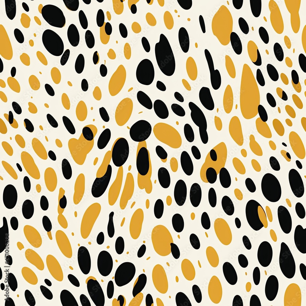 seamless pattern with orange and black spots of cheetah texture on white background. Leopard or giraffe animal skin seamless pattern with orange and black spots of cheetah texture on white background. Leopard or giraffe animal skin