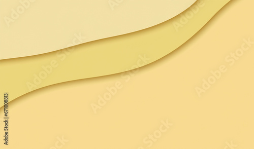 yellow beige wavy paper abstract background banner