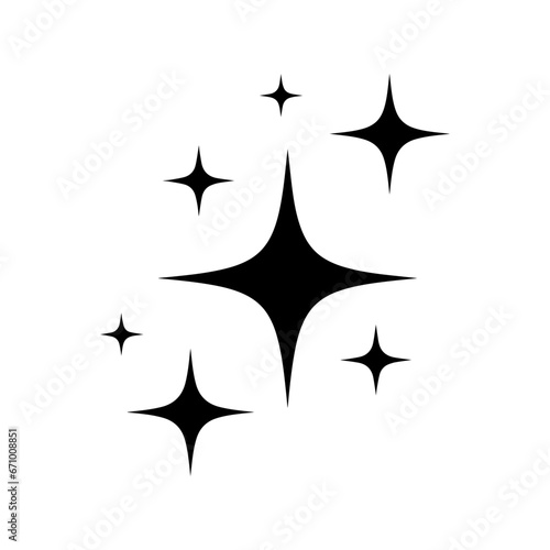 black and white star icons