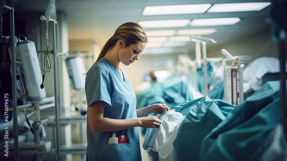 Nurse working in the hospital Nurse working in the hospital