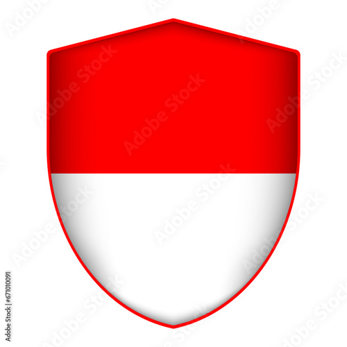 Free Download Indonesia flag in shield shape. Vector illustration. - GFXLoad