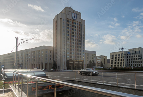 The building of the Belarusian State Pedagogical University named after M. Tank In Minsk