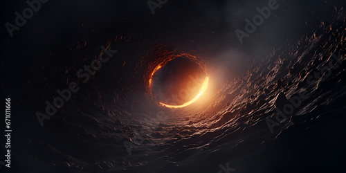 Black hole and a disk of glowing plasma. supermassive singularity in outer space, Black hole in the universe this image39s components were provided by nasa superior, GENERATIVE AI