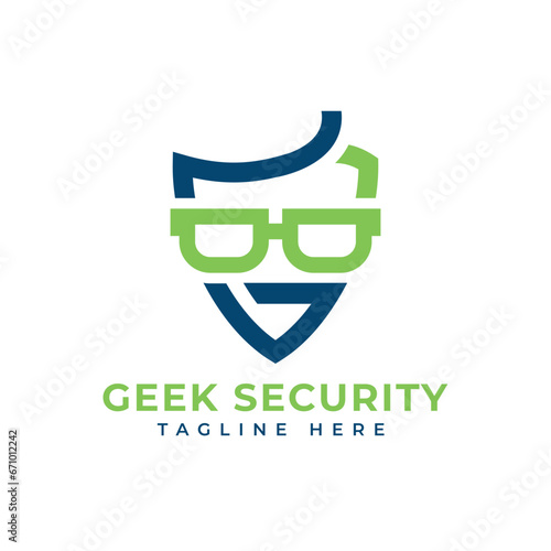Geek security logo design for Geek and security industry modern and simple design concept