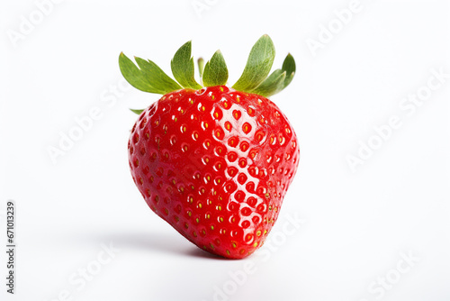 Strawberry on white background.