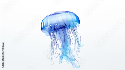 A jellyfish on a white background