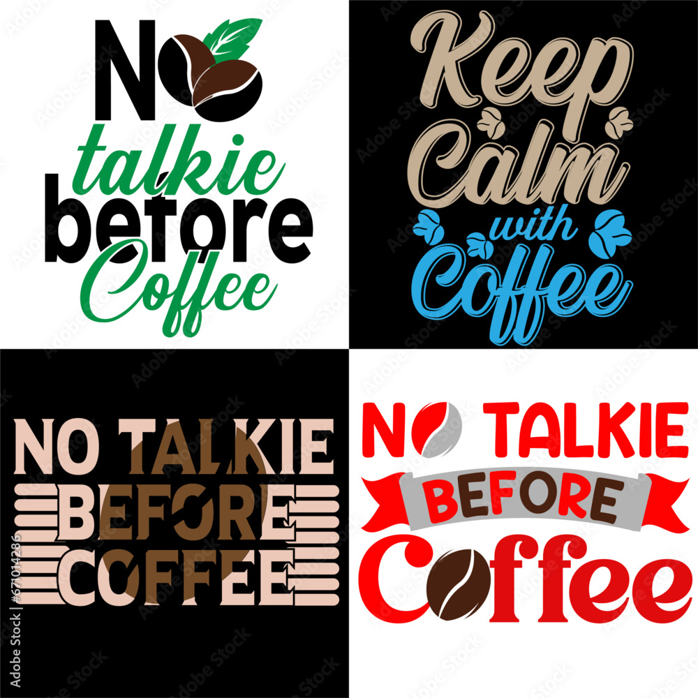 Fototapeta premium Coffee SVG T shirt Bundle .