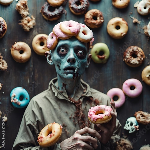 Donut zombie Halloween 