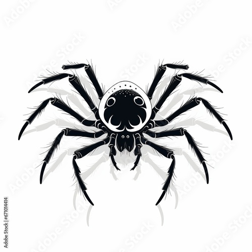 illustration of vector illustration of a spider on a spiders web, Generative ai