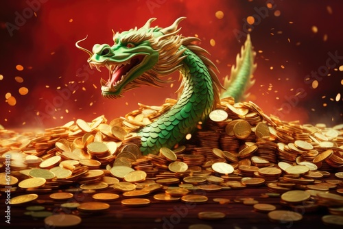 Lunar year 2024 is year Of Dragon, symbol of growth, success, prosperity, happiness and abundance in Chinese horoscope