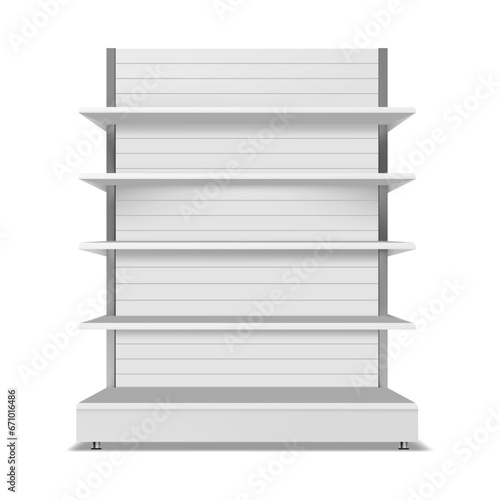 Gondola Display for Branding in Superstore, Blank Display Shelf Stand. #gondola #branding #supermarket #shelf #mockup