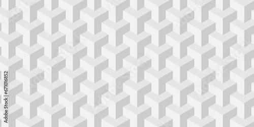 Seamless geometric pattern abstract white cube triangle square background. Seamless blockchain technology pattern. Vector illustration pattern with blocks. Abstract geometric design