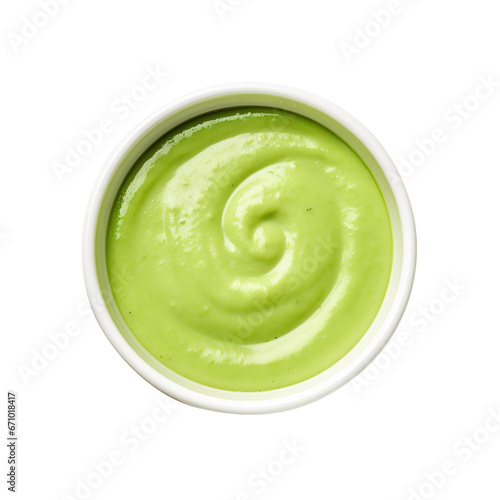 wasabi sauce isolated on transparent background Remove png, Clipping Path