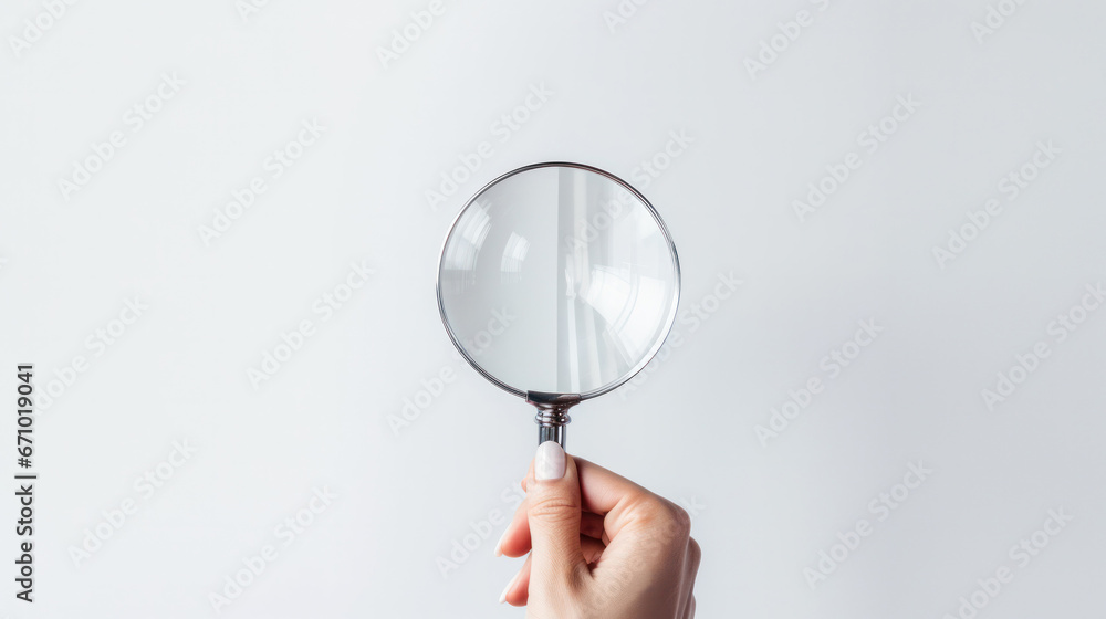 hand holding magnifying glass hand holding magnifying glass