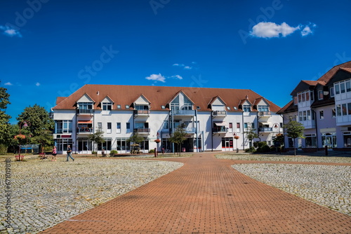Obraz na płótnie premnitz, deutschland - marktplatz w salonie