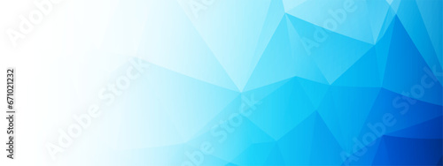 Blue wide triangle banner background