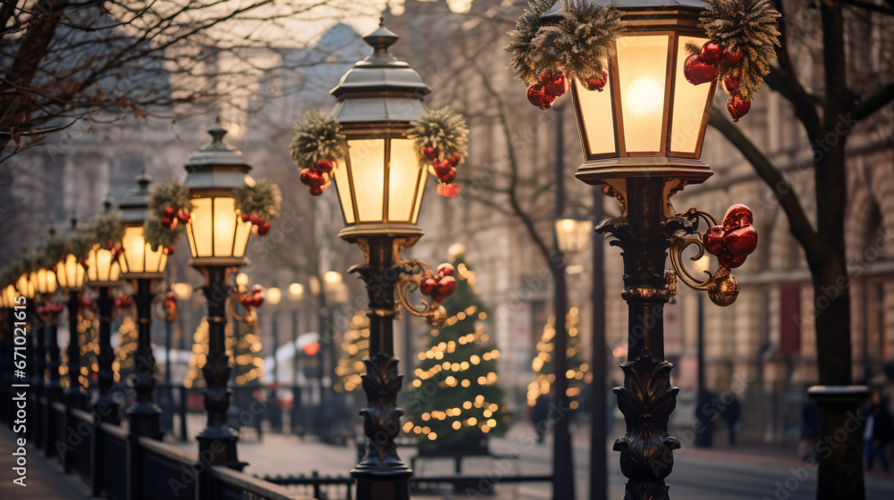 European Christmas Street Scene