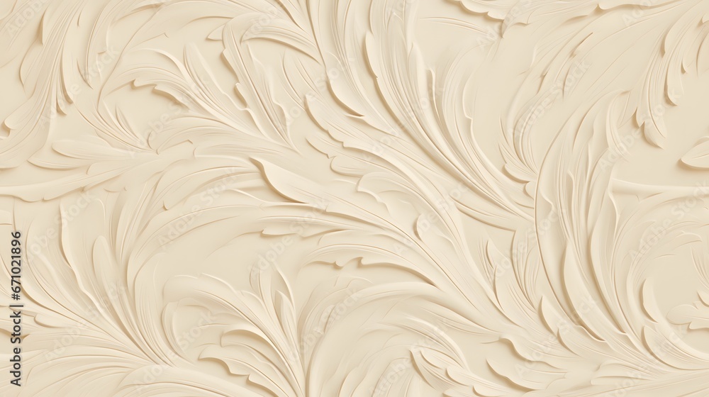 texture decorative Venetian stucco for backgrounds.Luxury white wall design bas-relief with stucco mouldings roccoco element - obrazy, fototapety, plakaty 