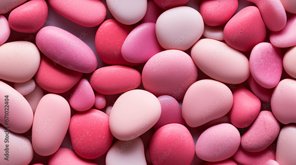 Photorealistic seamless pattern of pink pebbles. Photorealistic seamless pattern of pink pebbles.
