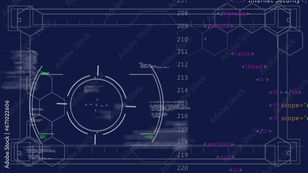 Animation of scope scanning over data processing Animation of scope scanning over data processing