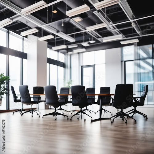 Empty Office Meeting Room: Professional Space for Collaboration