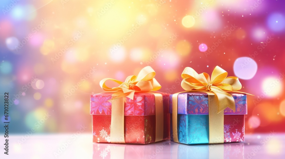 Gift with Oriental Theme and Bokeh Effect Gift with Oriental Theme and Bokeh Effect