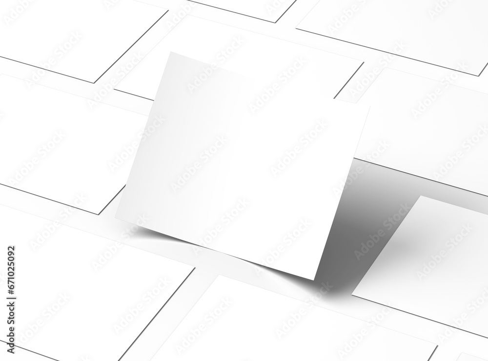 Blank 8.5x11 inc letter 3d render on a transparent background Stock ...