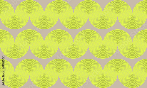 60s Retro Style And Mid-Century Aesthetics Vector Pattern Background Made With Abstract Geometric Shapes