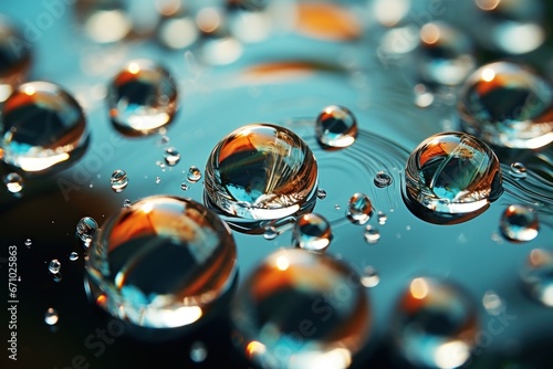 Glistening Water Droplets.