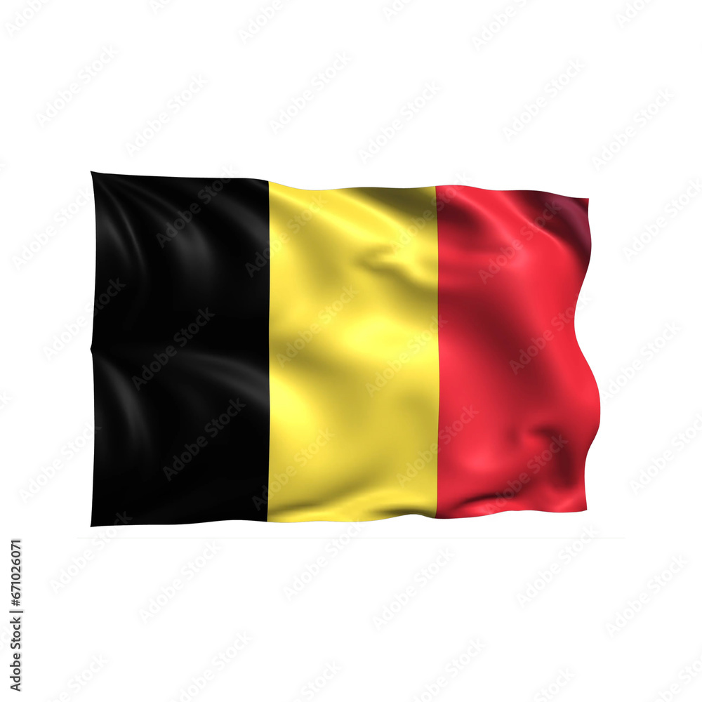 Belgium national flag on white background. Belgium national flag on white background.