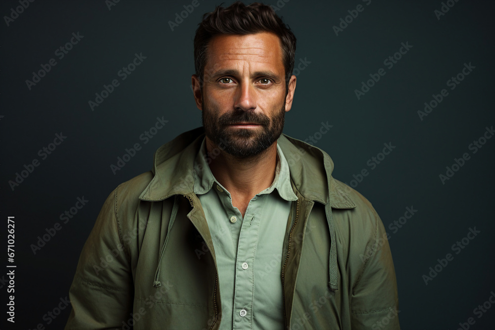 Picture of a handsome groomed man created with generative ai technology isolated on dark grey background Picture of a handsome groomed man created with generative ai technology isolated on dark grey background