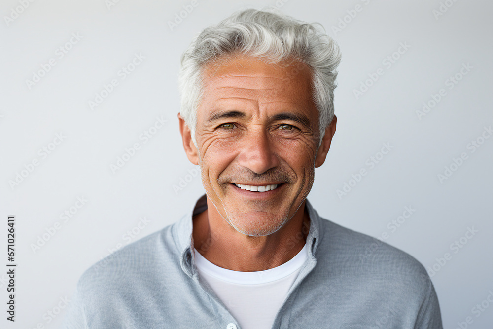 Generative AI picture of cheerful man after whitening teeth procedure in dental clinic isolated on white background Generative AI picture of cheerful man after whitening teeth procedure in dental clinic isolated on white background