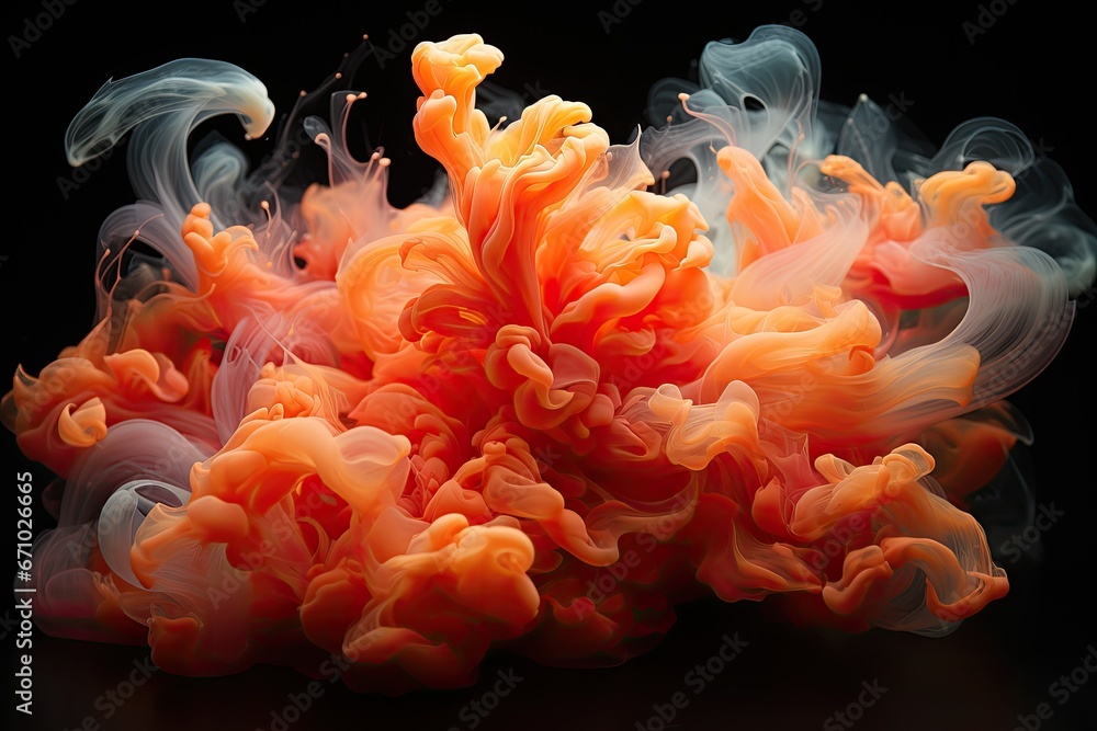 3D smoke object on black background 3D smoke object on black background
