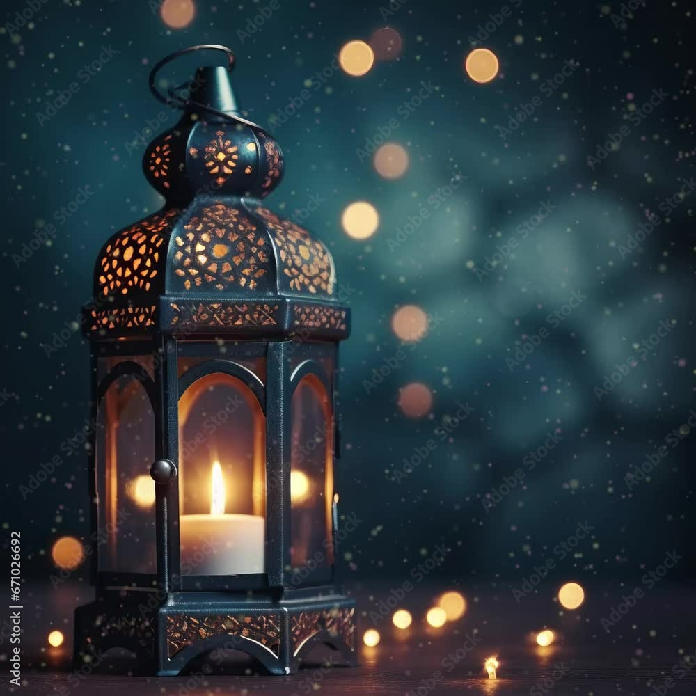 Eid Mubarak animated ornamental lantern. Celebrating Ramadan Kareem, Eid al-Fitr, and Eid al-Adha with the Muslim community. Background for social media posting. Eid Mubarak animated ornamental lantern. Celebrating Ramadan Kareem, Eid al-Fitr, and Eid al-Adha with the Muslim community. Background for social media posting.