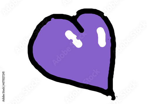 Lovely Heart illustration purple