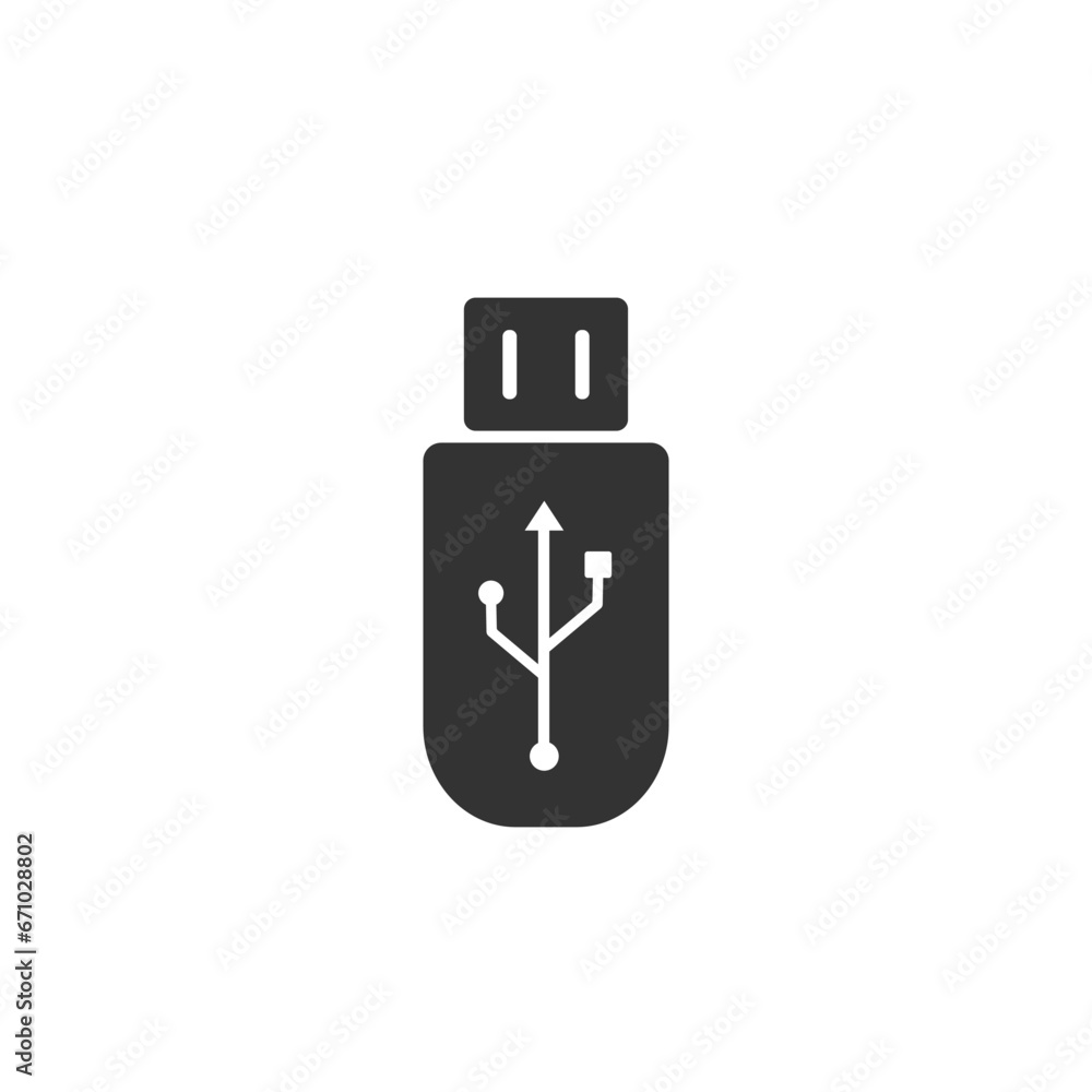 Usb drive icon isolated on white. Vector illustration Usb drive icon isolated on white. Vector illustration