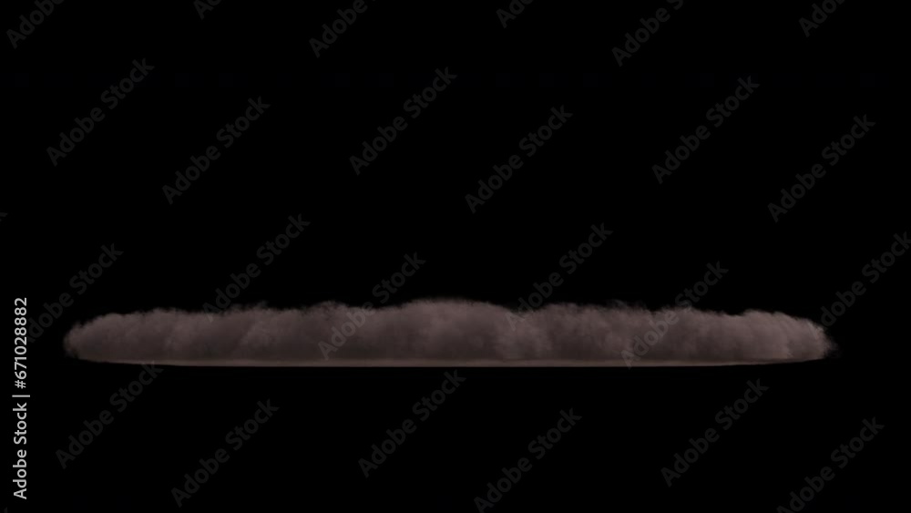 Dust of the explosion of a nuclear bomb Realistic animation of an ...