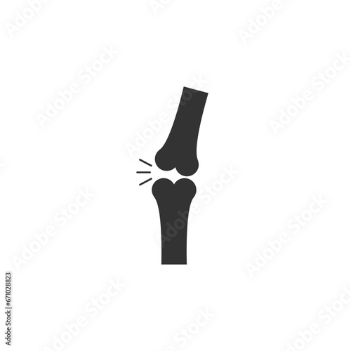 Vector bone icon in flat style